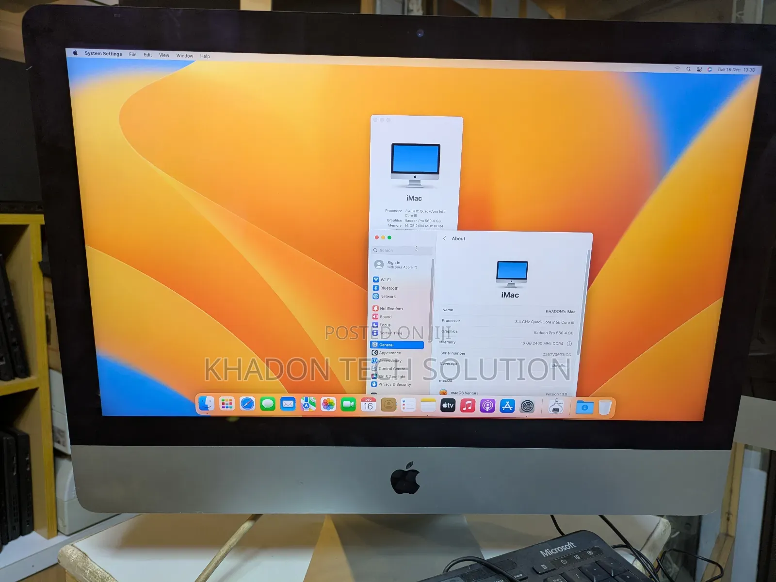 Desktop Computer Apple iMac 16GB Intel Core i5 SSD 256GB