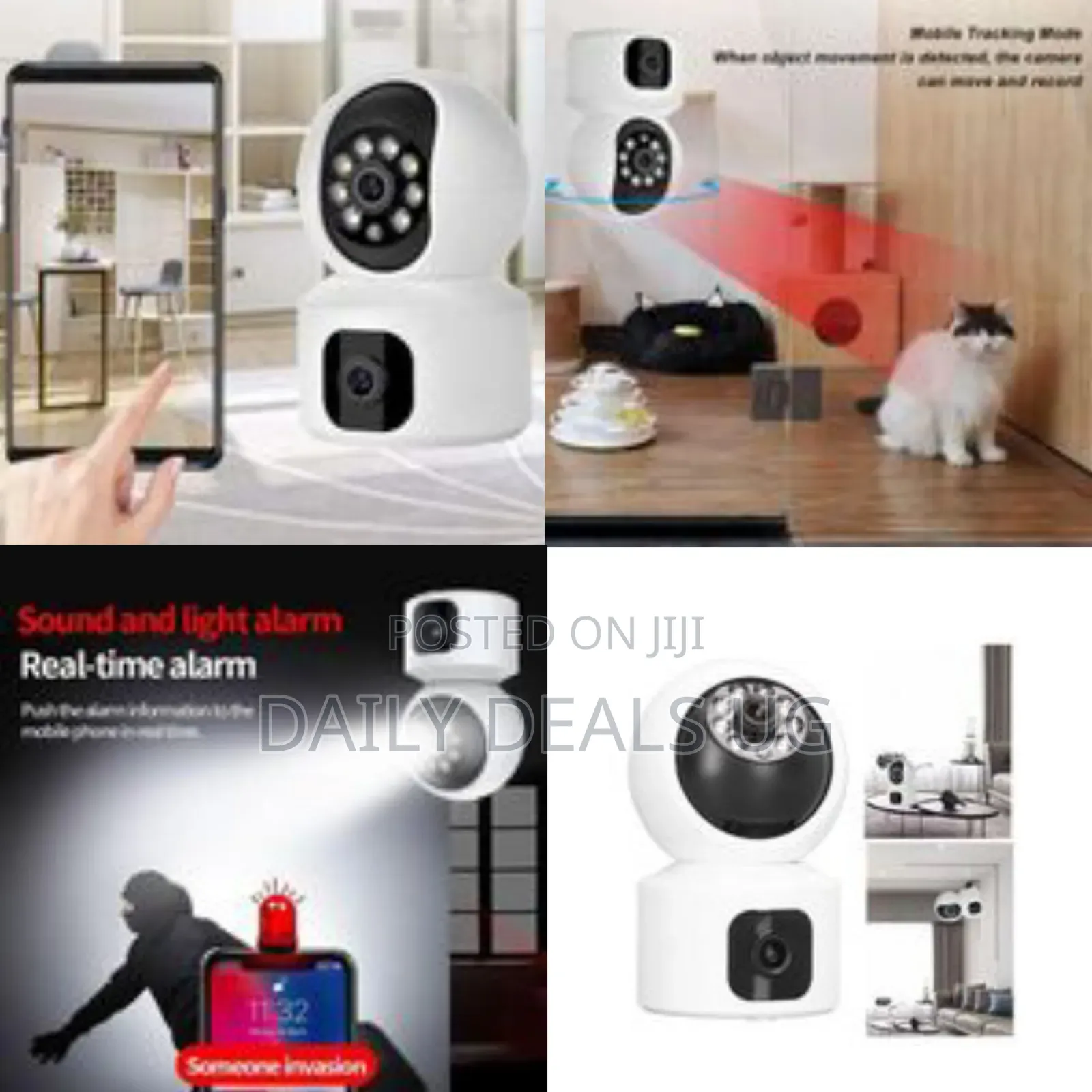 Smart Wi-Fi PTZ Home Security Camera - Multicolor