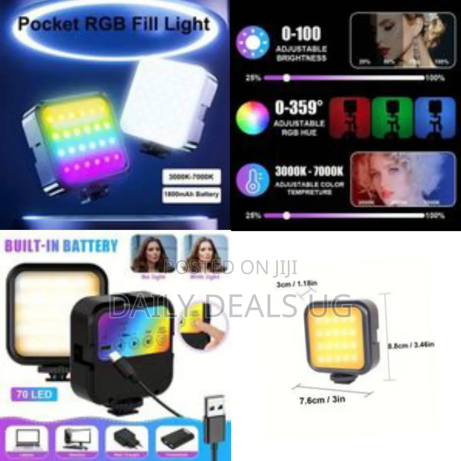 Pocket RGB Led Fill Light - Multicolor