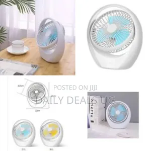 Stylish and Portable Desk Fan - Multicolor