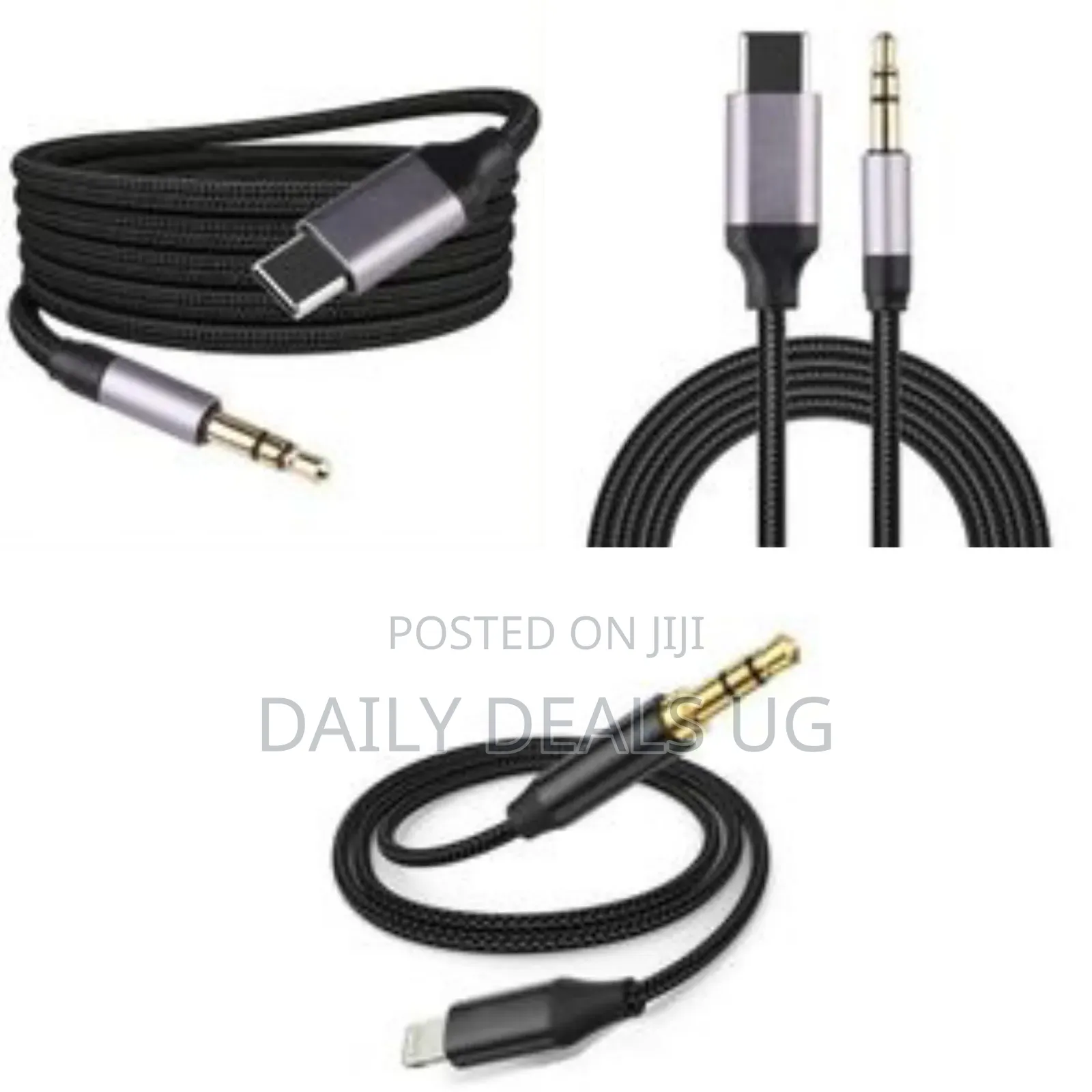 Usb-C to 3.5mm Braided Audio Cable - Multicolor