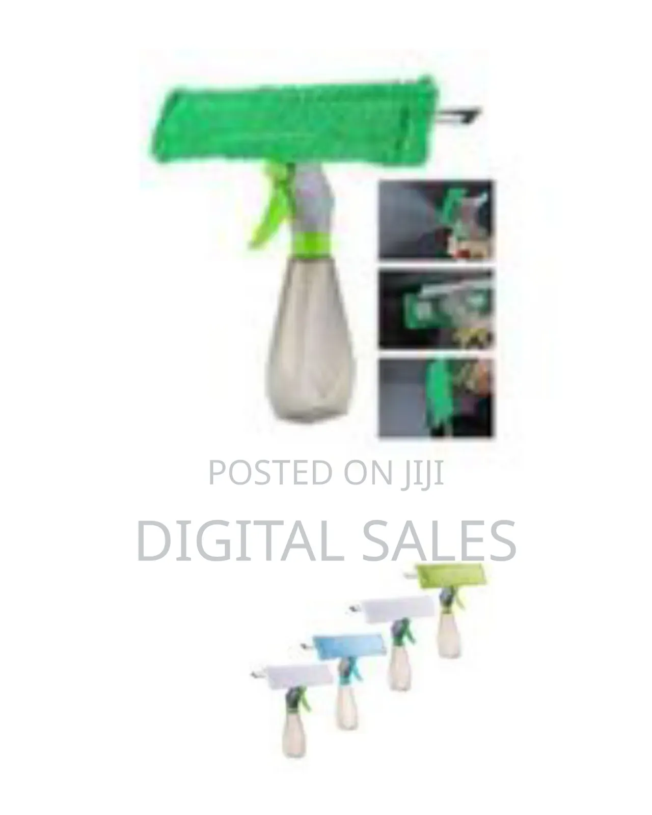 3-in-1 Window Cleaning Tool With Integrated Spray Bottle - Multicolor