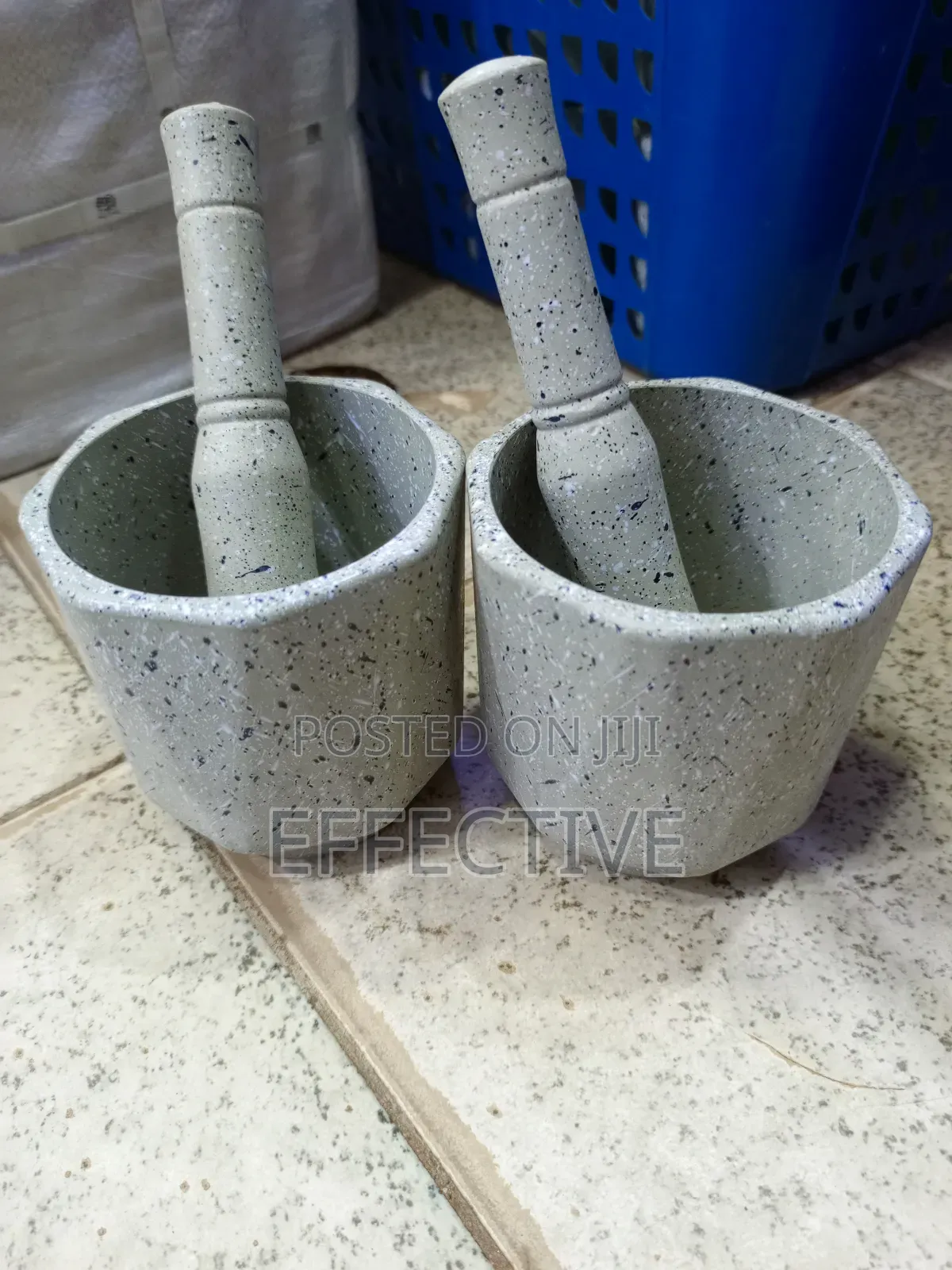 Grey Speckled Granite Mortar