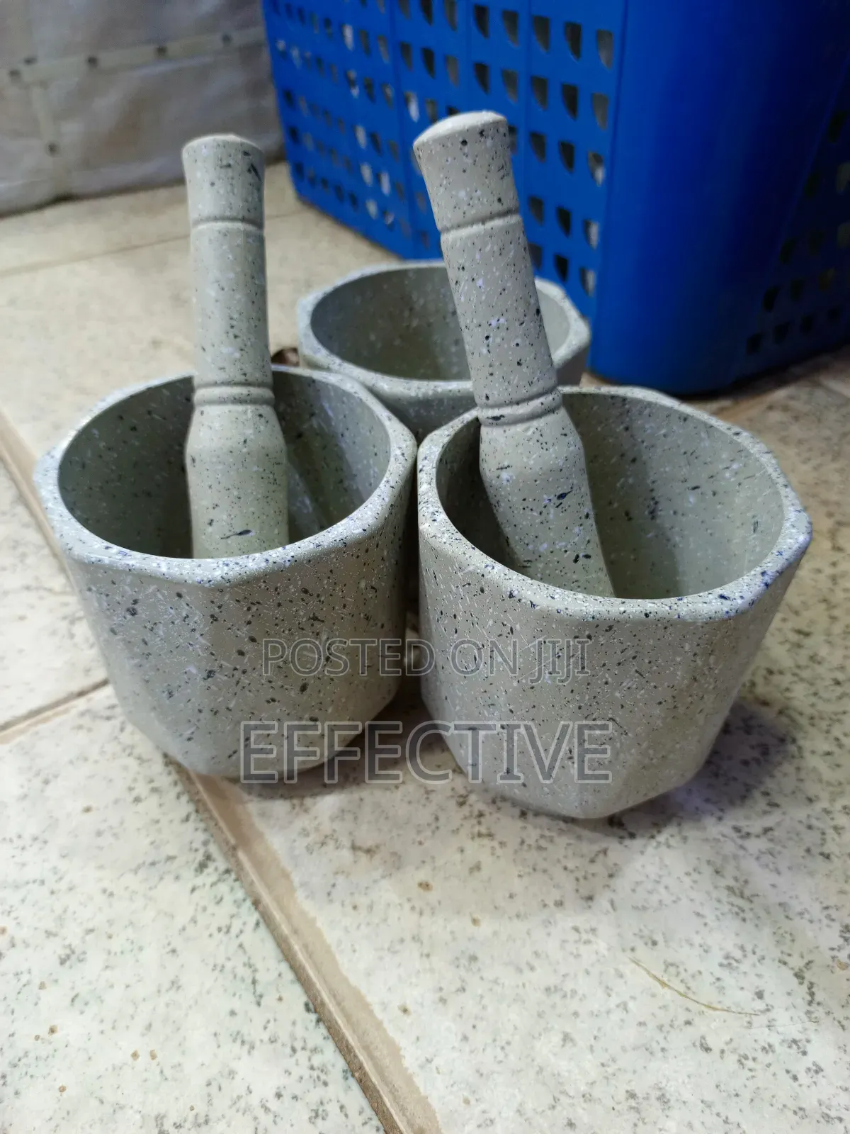 Grey Speckled Granite Mortar