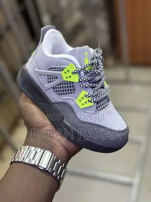 New Kid’S Air Jordan 4 Retro Se Td “Neon 95” Children’S Sneakers