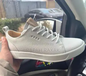 Men’S Triple White Ecco Smart Casual Leather Golf Shoes