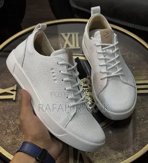 Men’S Triple White Ecco Smart Casual Leather Golf Shoes