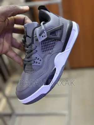 Classic Kid’S Grey Air Jordan 4 Retro Sneakers