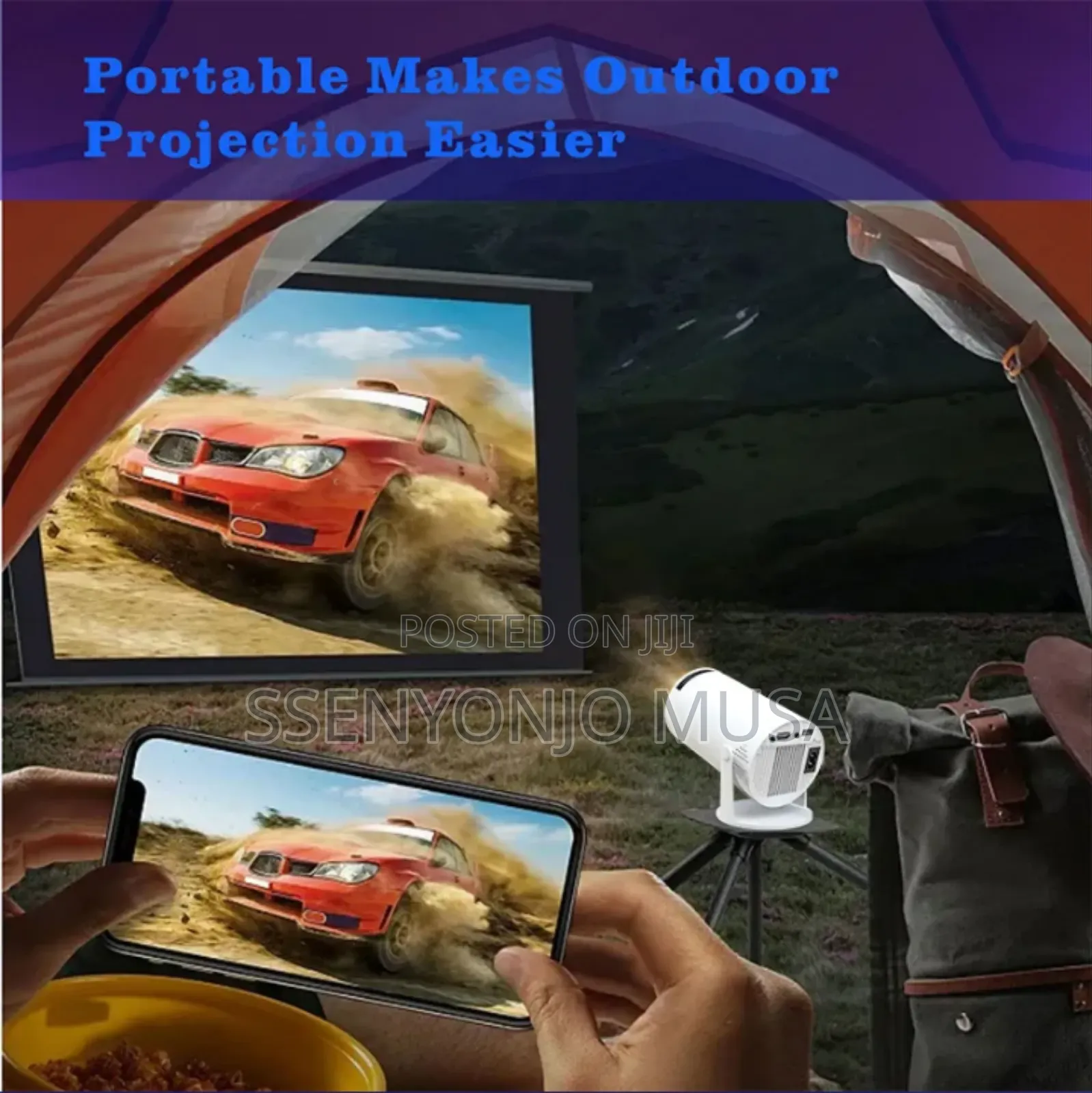 Smartbarry Ht5 Mini Portable Projector – Hd HDR Support, Wireless.