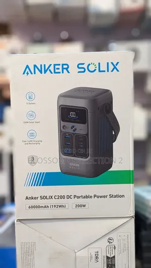 Anker Solix 60,000mah, C200 Dc,192wh Portable Power Station, 200w