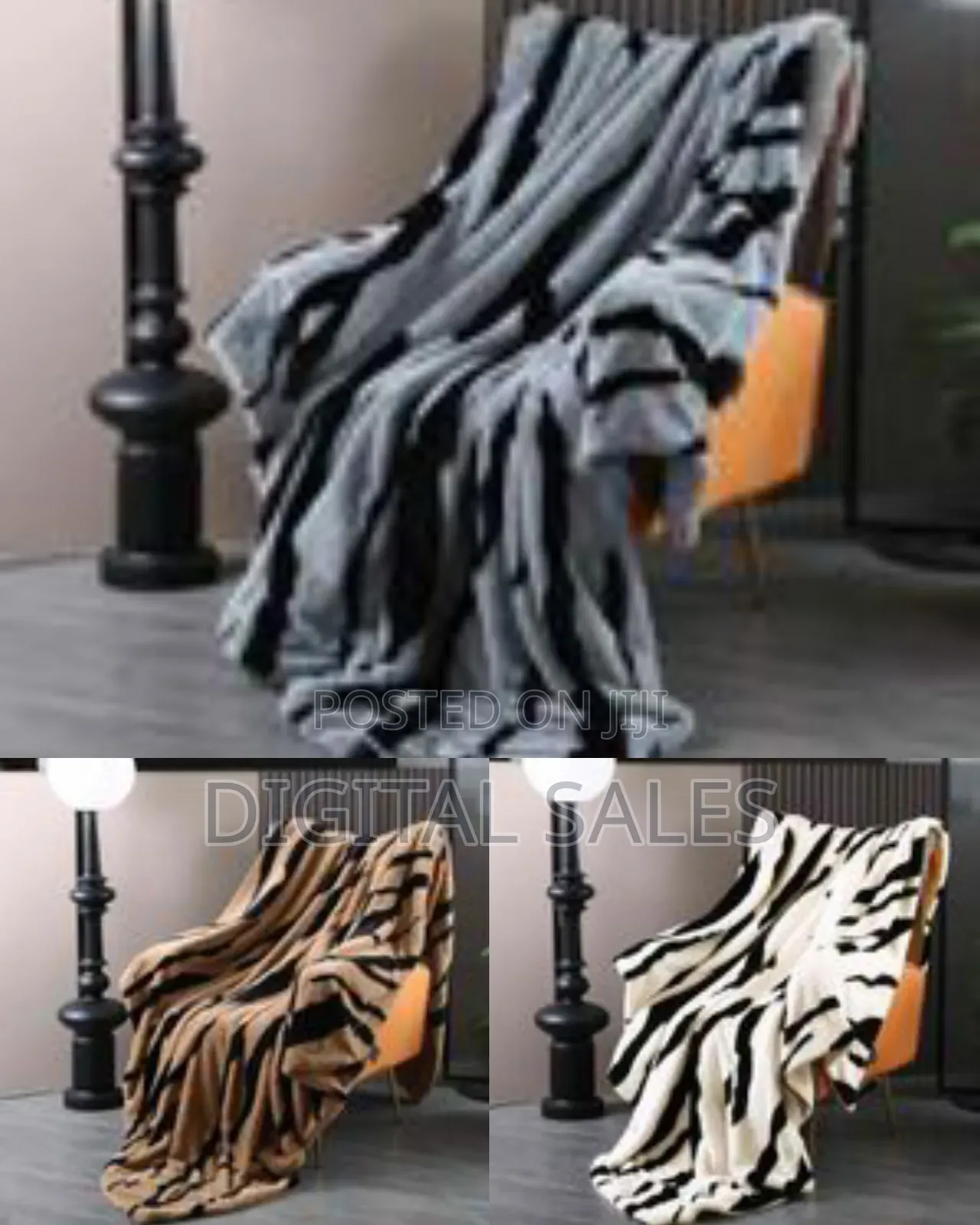 Luxurious Textured Faux Fur Throw Blanket - Multicolor