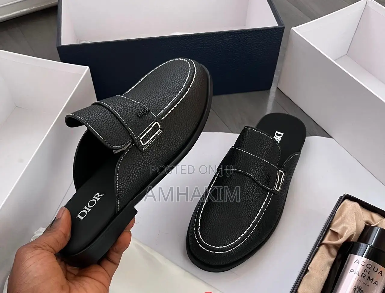 Classic Men's Dior Leather Mules In Stock