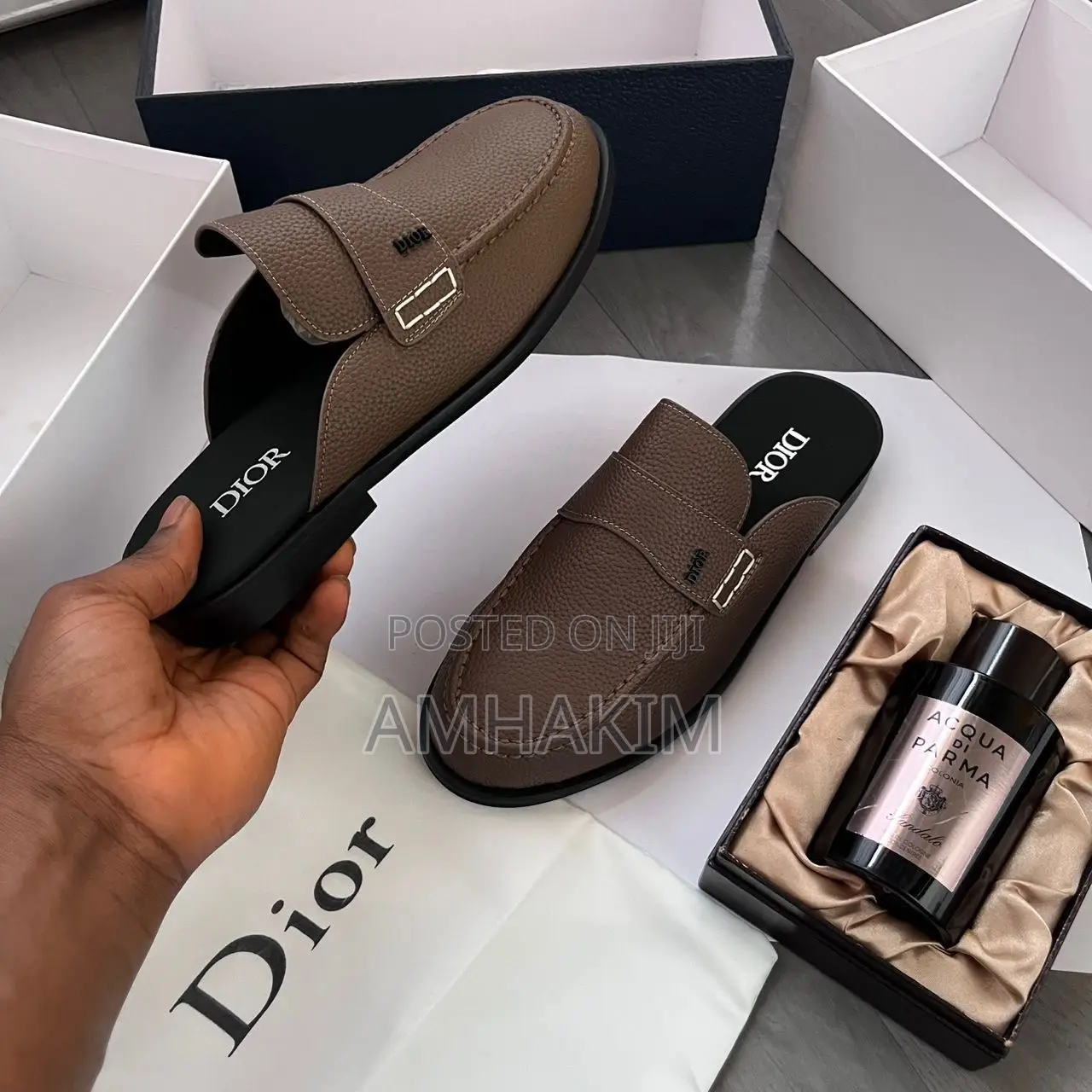 Classic Men's Dior Leather Mules In Stock
