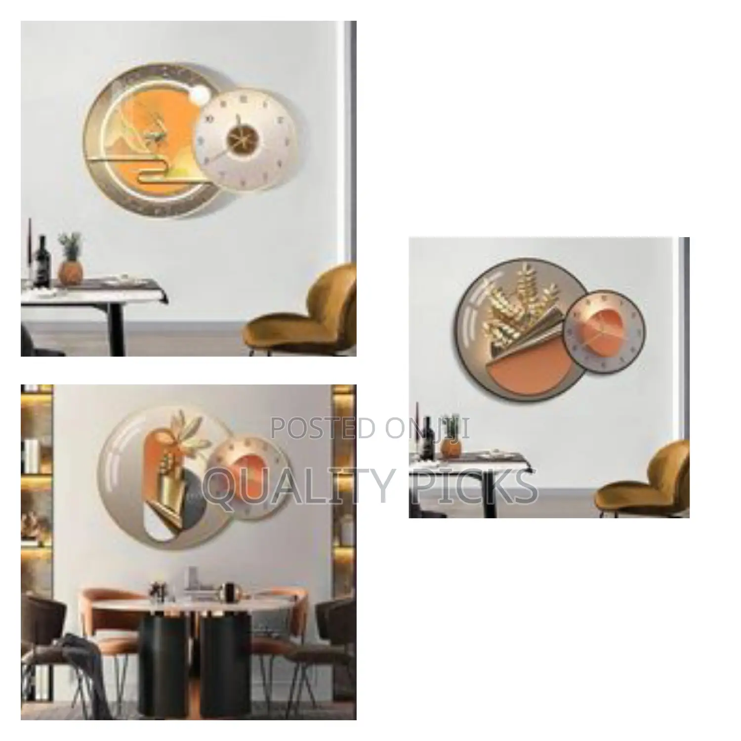 2in 1 Wall Art Clocks
