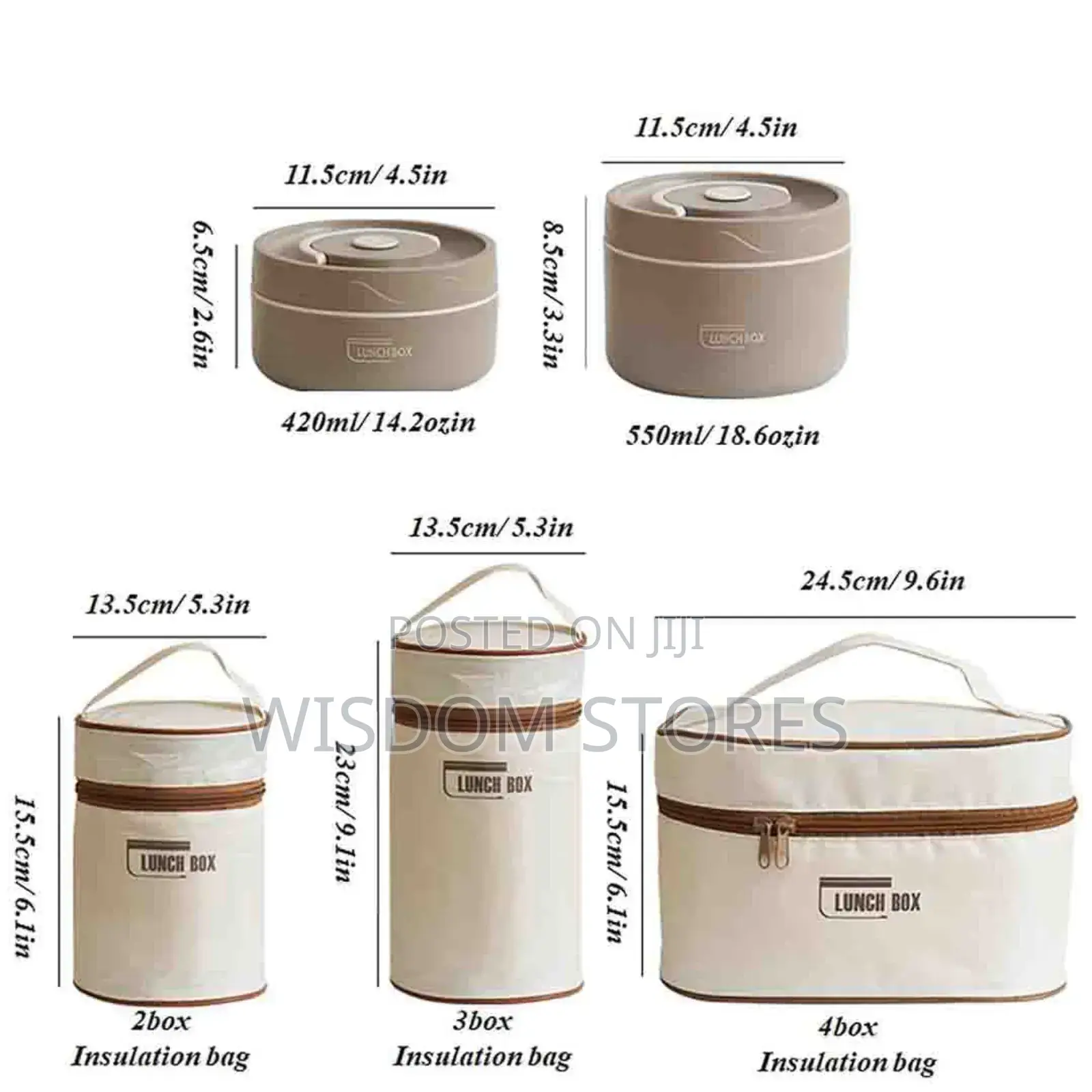 Stainless Steel Insulated Lunch Box With Thermal Bag.