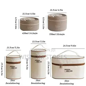 Stainless Steel Insulated Lunch Box With Thermal Bag.