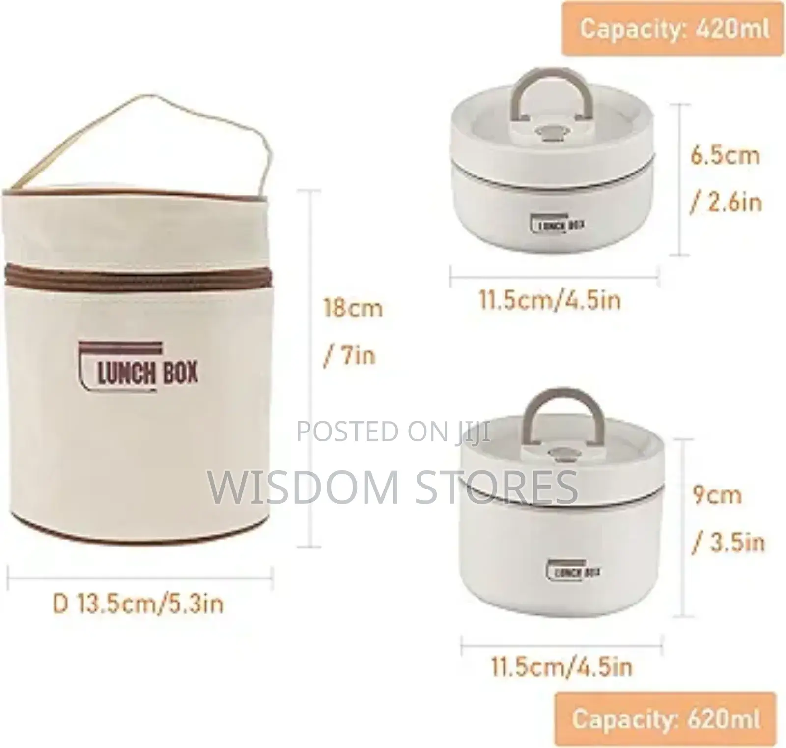 Portable Insulated Lunch Container Set