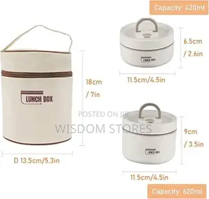 Portable Insulated Lunch Container Set