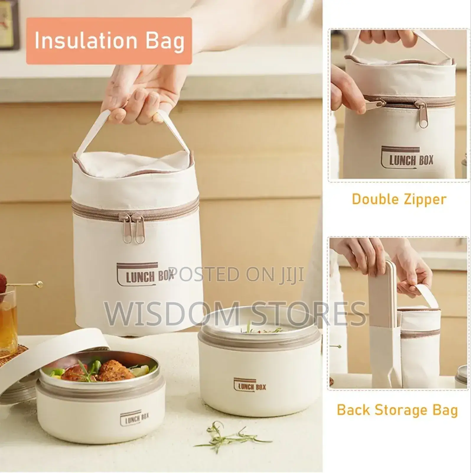 Portable Insulated Lunch Container Set