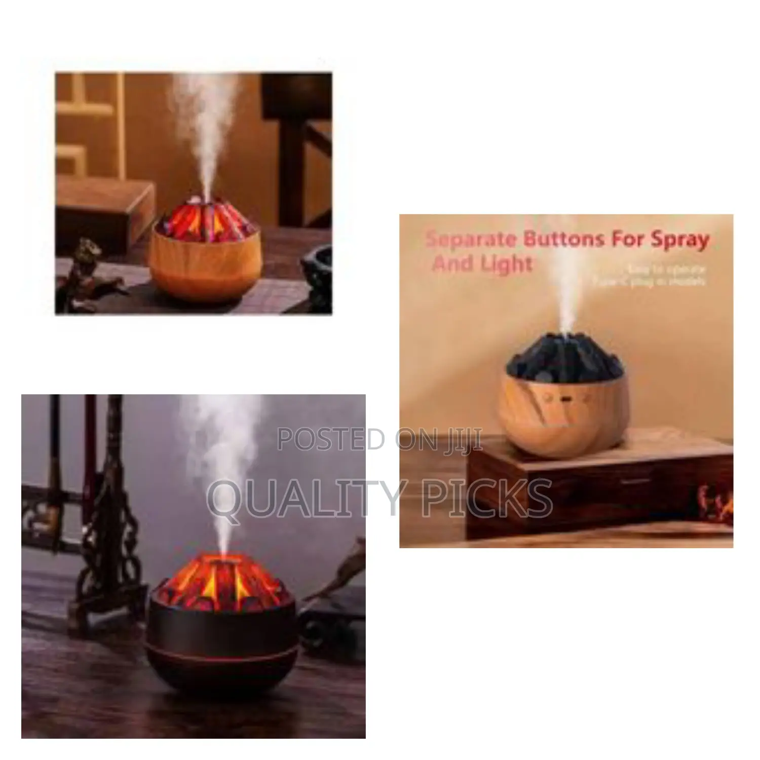 Simulated Charcoal Fire Aroma Humidifier
