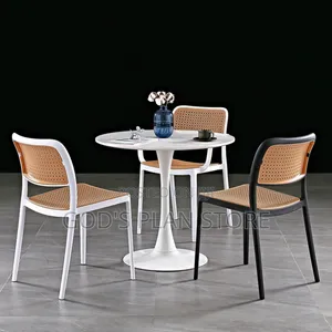 Nordic Rattan Plastic Chairs Plastic Chairs for Dining Restaurant