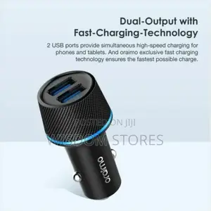 Oraimo Car Charger 2-in-1 Lightning Micro Usb Cable – Black