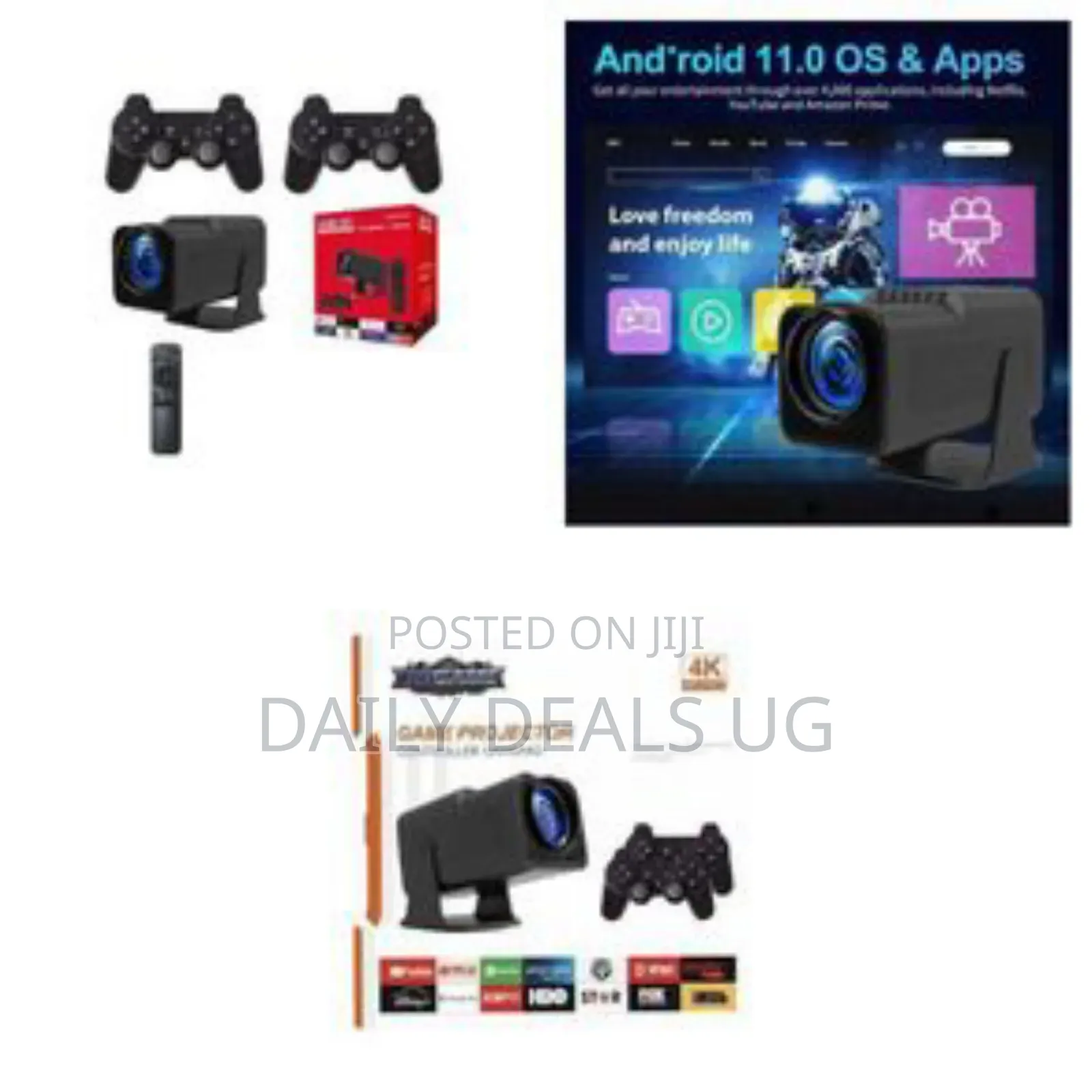 Ultra Hd Gaming Entertainment Projector Bundle - Multicolor