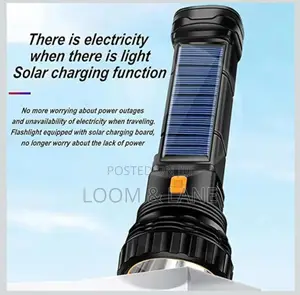 Solar Powered Rechargeable Led Flashlight