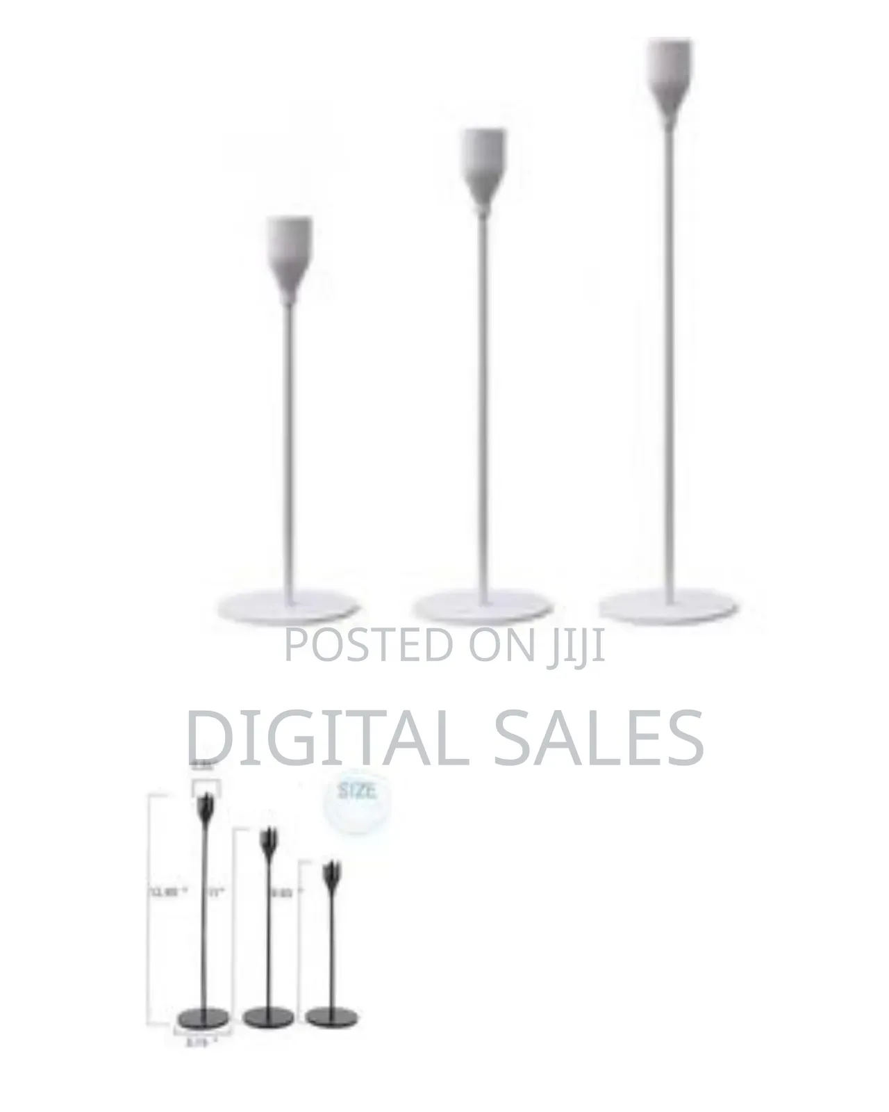 Modern Metal Taper Candle Holder Set (3-Piece)