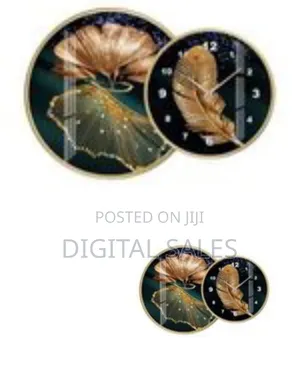 Contemporary Decorative Wall Clock and Art Panel -