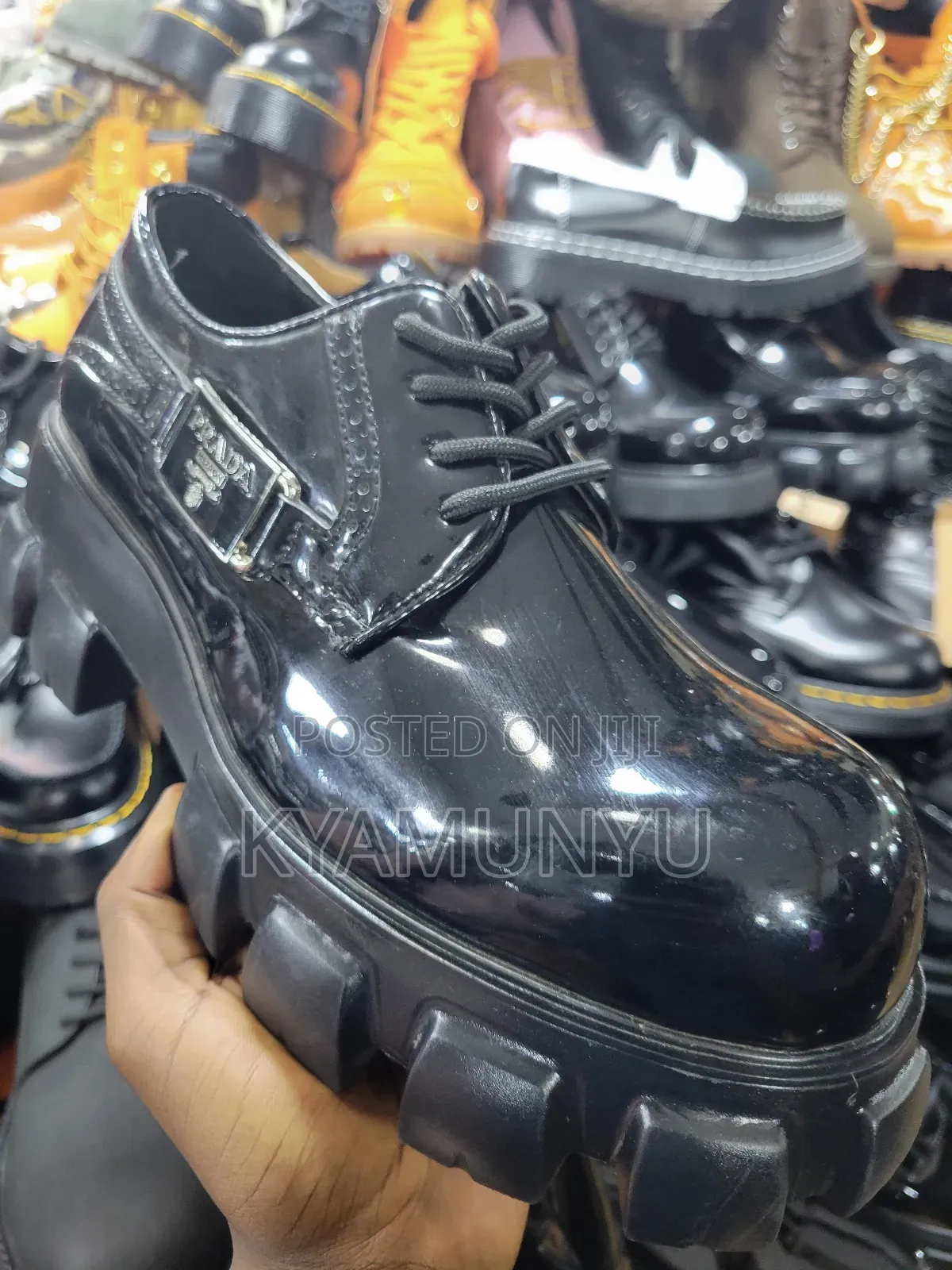 Black Patent Leather Prada Shoes
