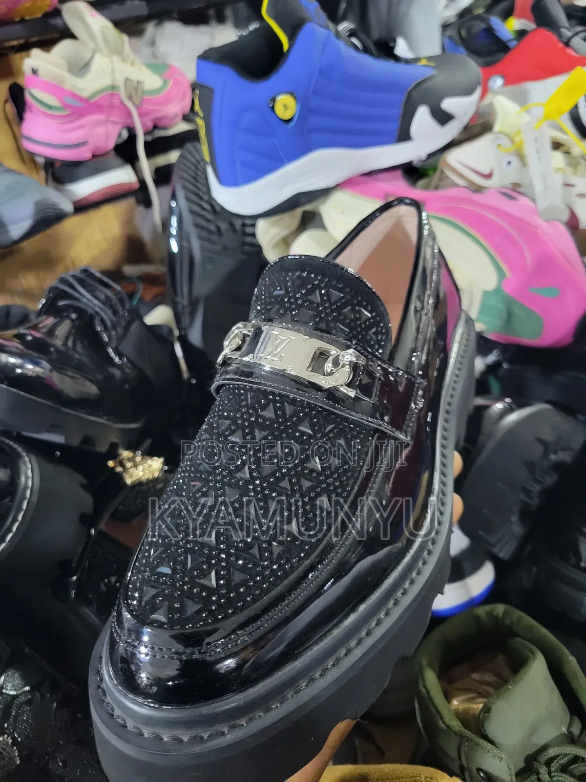 Fendi O'Lock Leather Loafers.