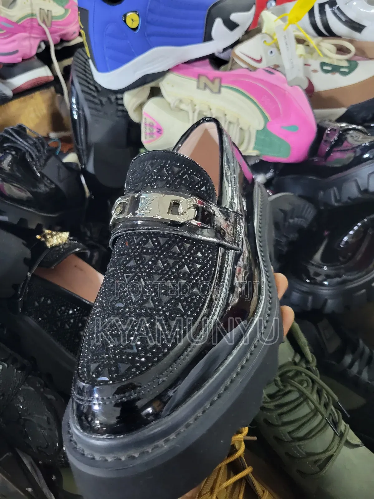 Fendi O'Lock Leather Loafers.