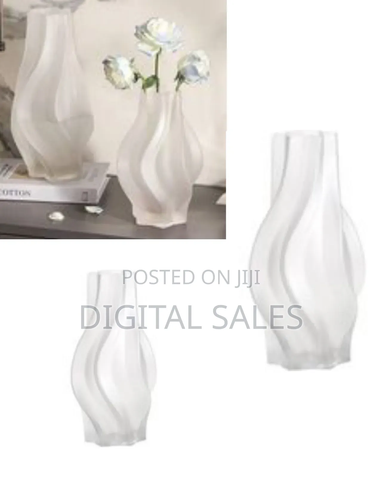 Elegant Twisted Glass Vase