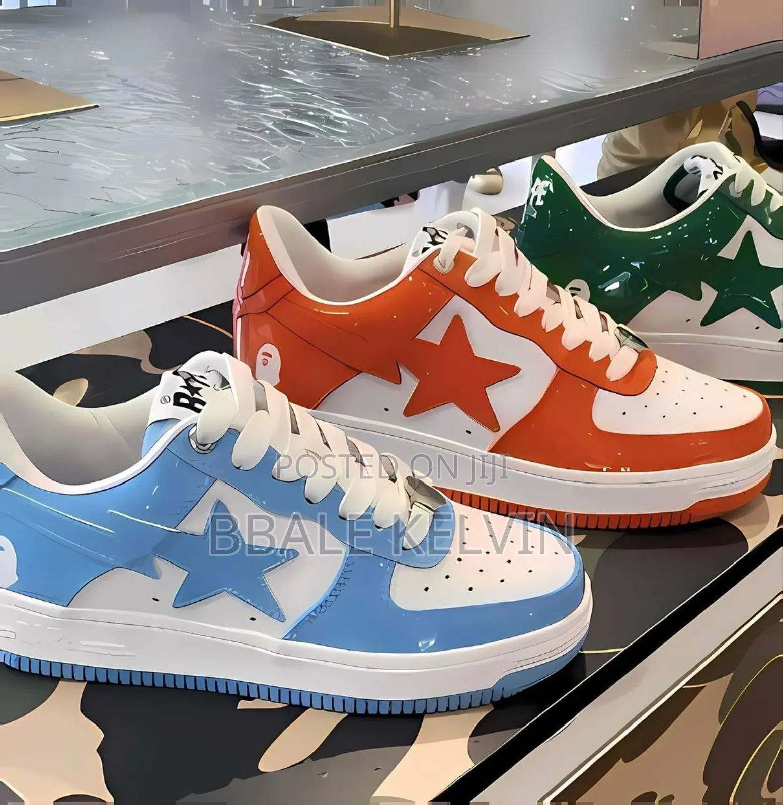 Bathing Ape Bape Sta Low-Top Sneakers in Patent Leather