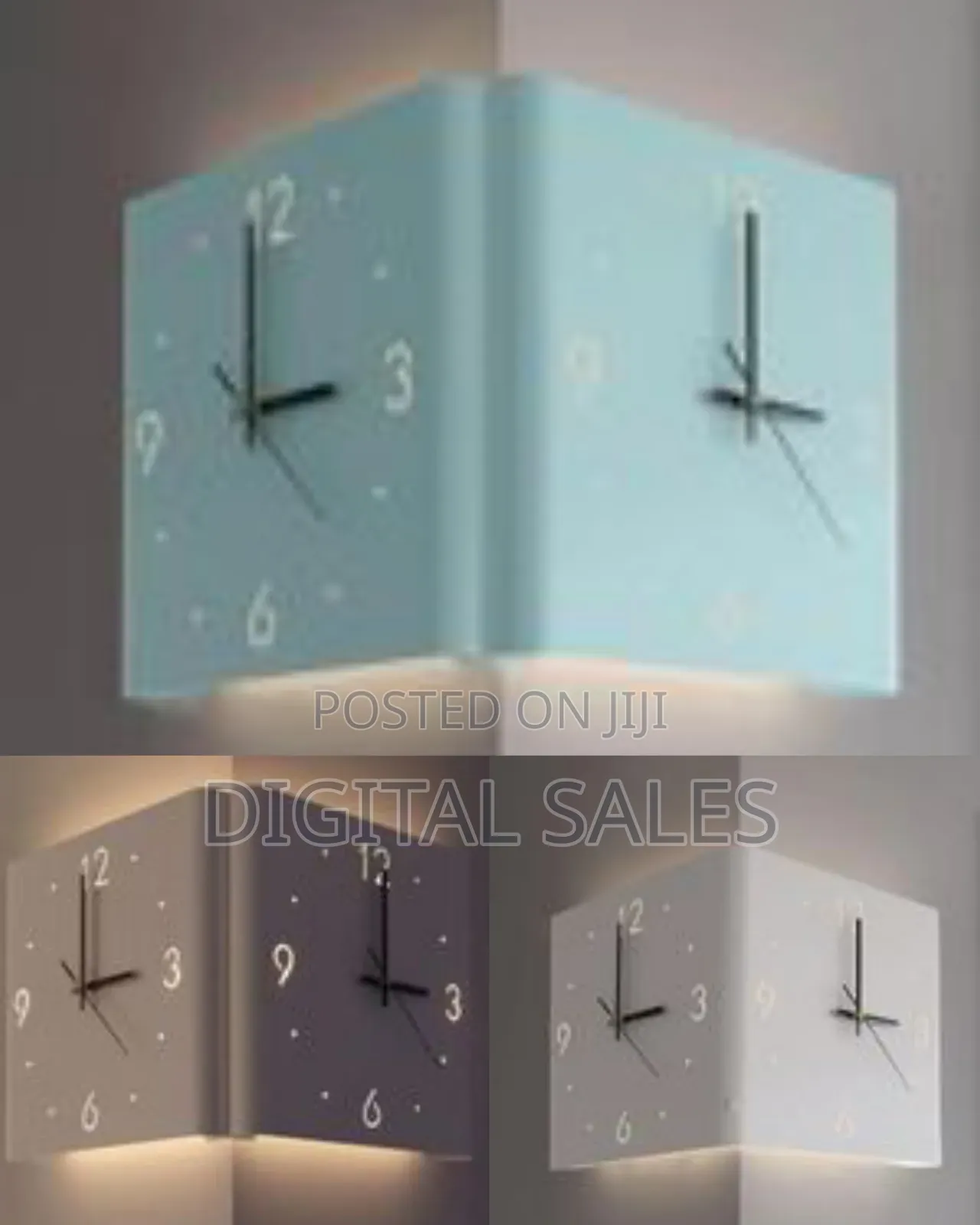 Modern Illuminated Corner Wall Clock