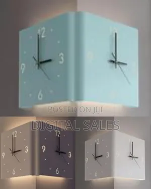 Modern Illuminated Corner Wall Clock