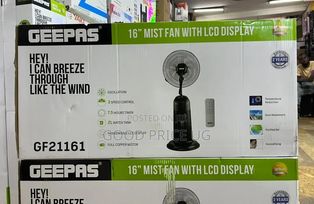 Geepas 16" Mist Fan With LCD Display (Model Gf21161).