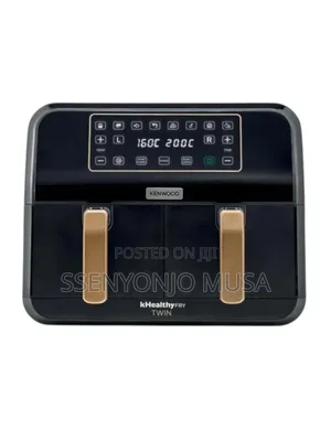 Kenwood Digital Twin Air Fryer 8l(4l+4l) Dual Basket 1700w Hfp70.000bk