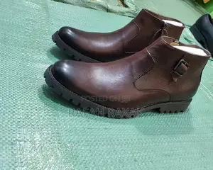 Men’S  Dark Brown Clarks Formal Gentle Leather Boots