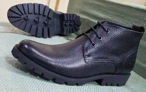 Men’S Black Timberland Premium Leather Formal Boots