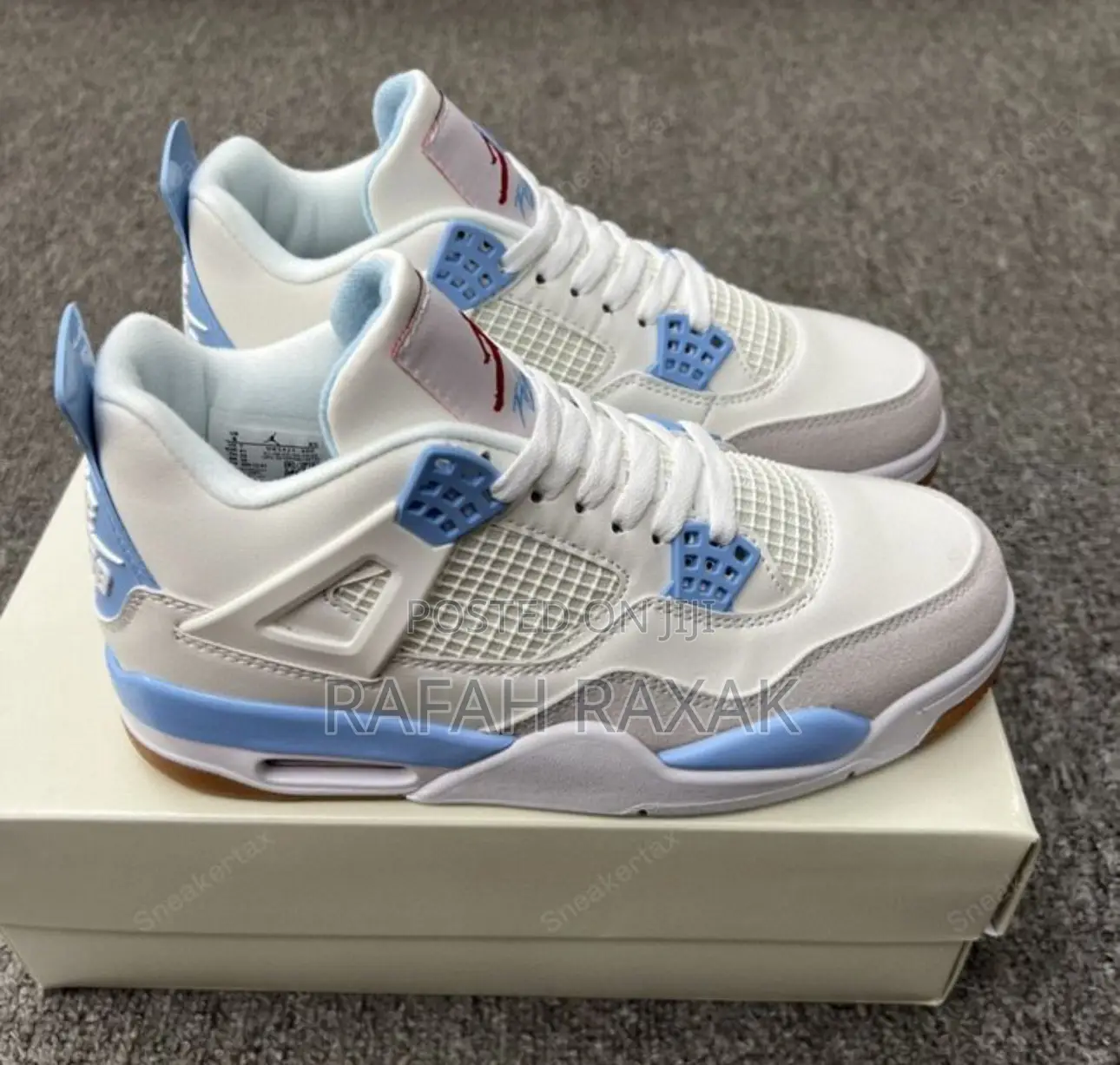 Nike Air Jordan 4 Retro White/Light Blue Sneakers