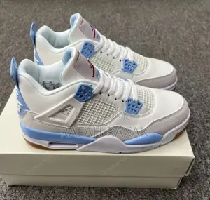 Nike Air Jordan 4 Retro White/Light Blue Sneakers