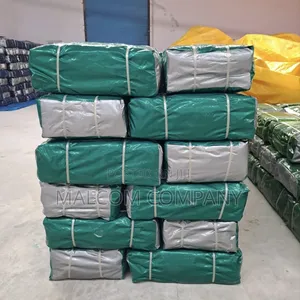 A Bundle of Green Tarpaulins 4by6 Metres 5pcs