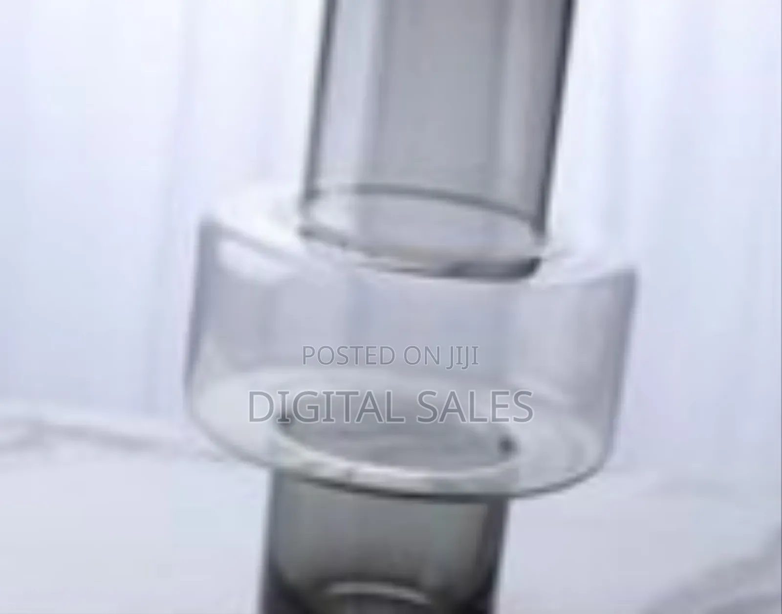 Modern Sculptural Grey Glass Vase