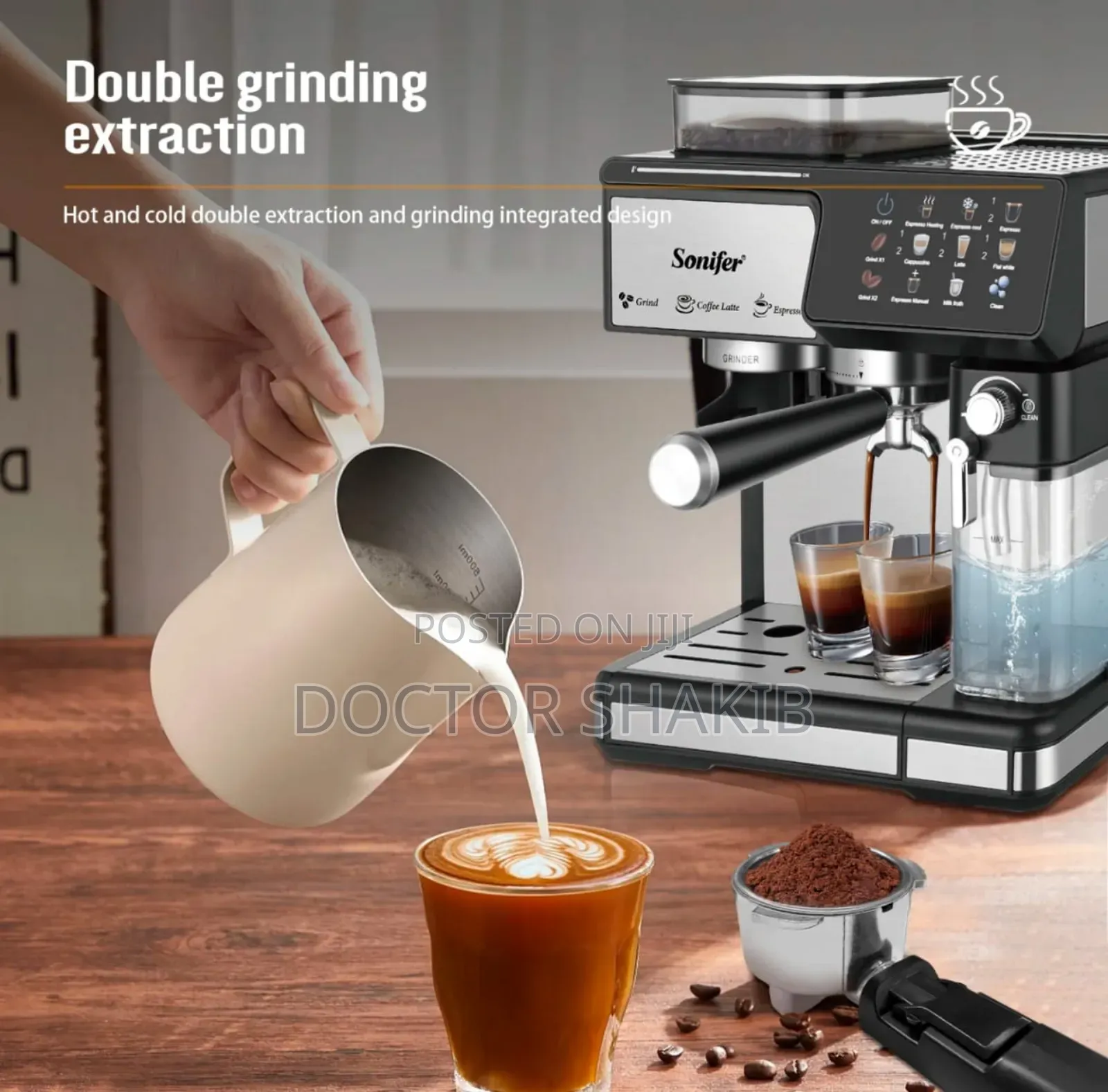 Sonifer Sf-3590 3-in-1 Espresso Coffeemaker