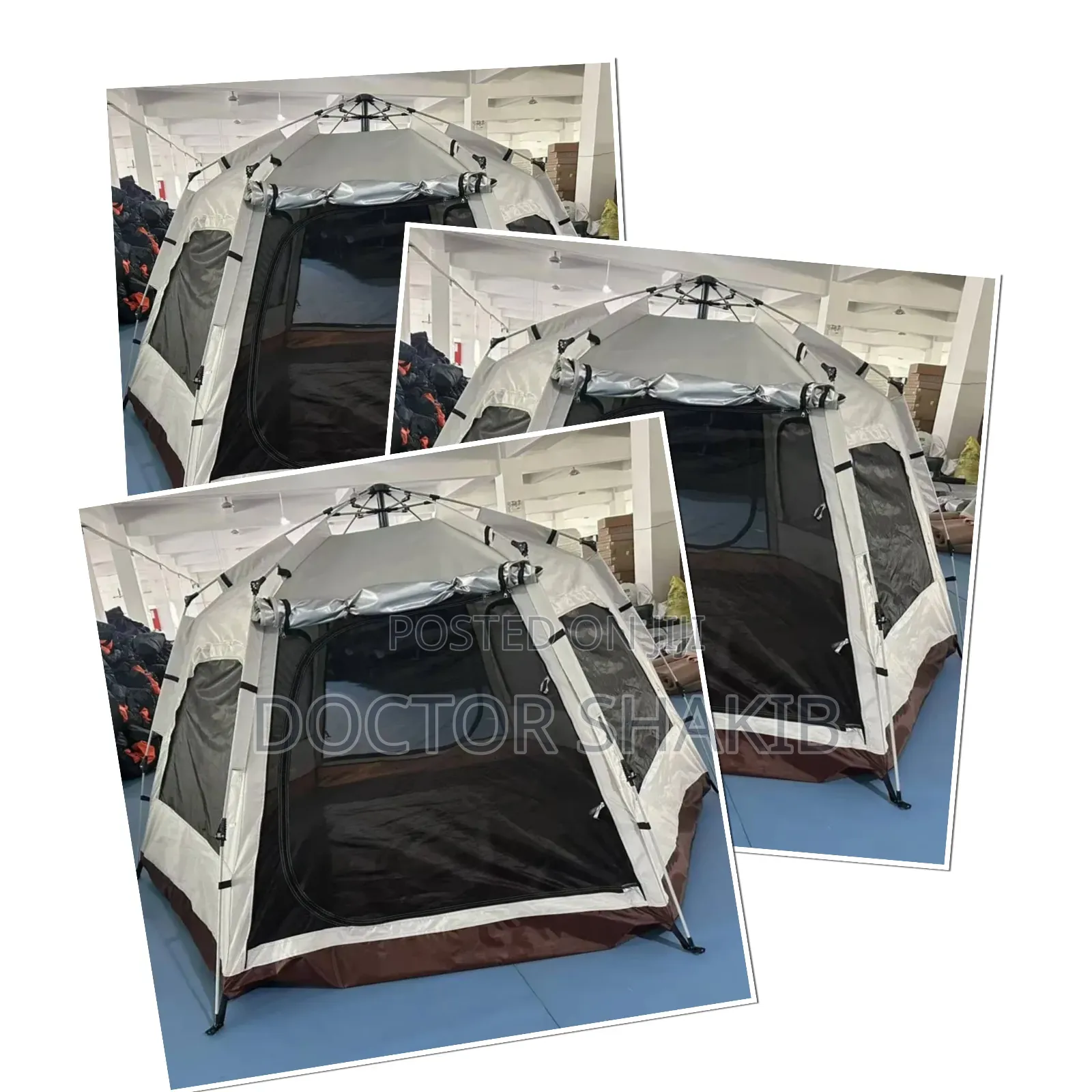 6people Hexagonal Automatic Camping Tent