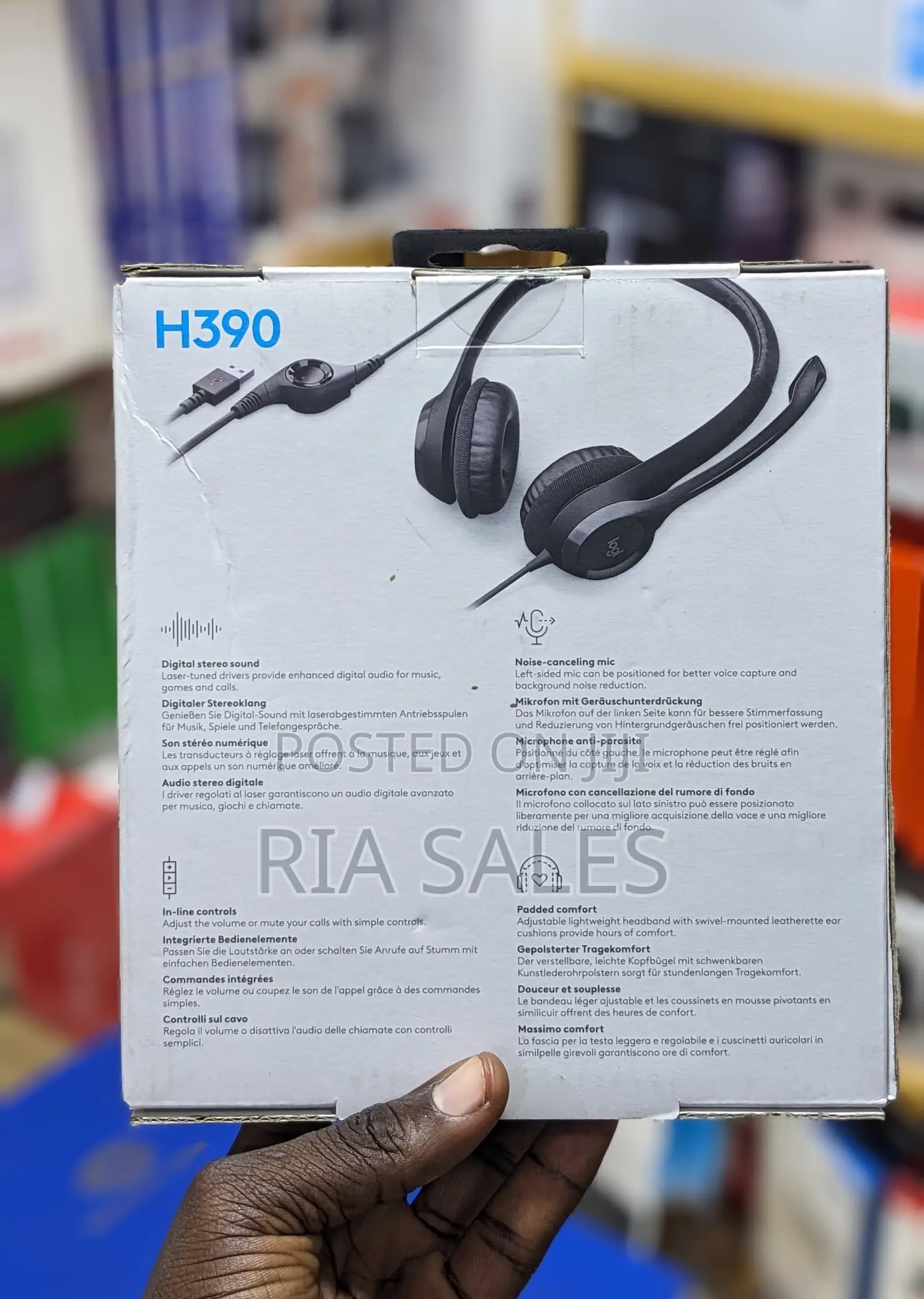 Logitech H390 Wired Headphones With Mic, Usb-a Headset With Microphone