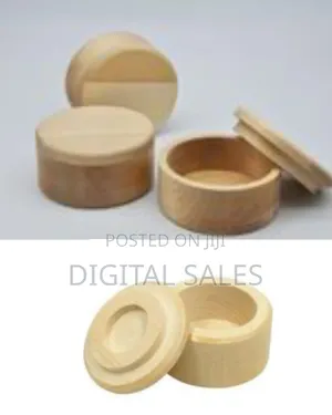 Small Round Wooden Storage Box With Fitted Lid - Multicolor