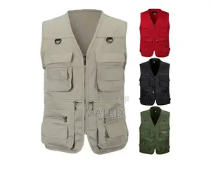 Multi Pocket Press Jacket Journalist Camping Zipper Vest